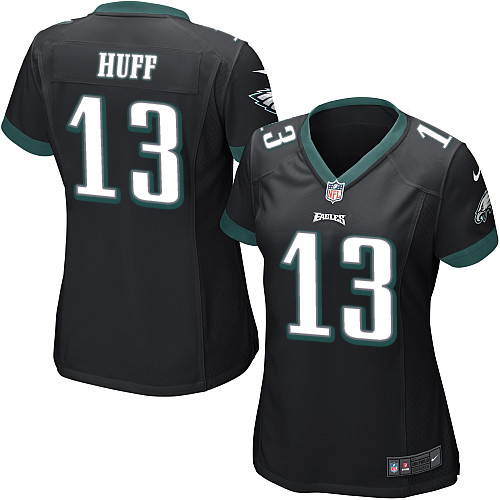 Women's Elite Josh Huff Nike Jersey Black Alternate - #13 NFL Philadelphia Eagles